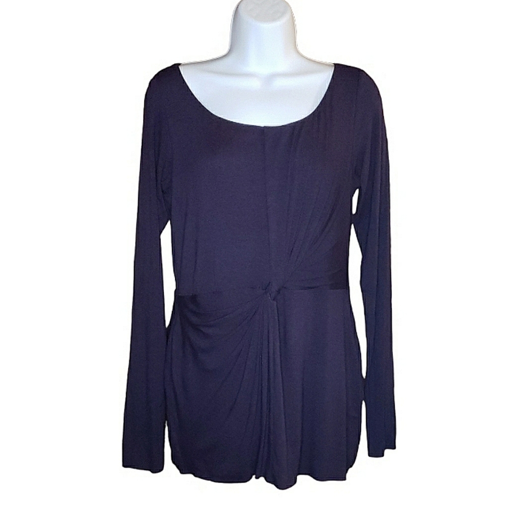 Bailey 44 - Eggplant Front Twisted Top - L - NWT